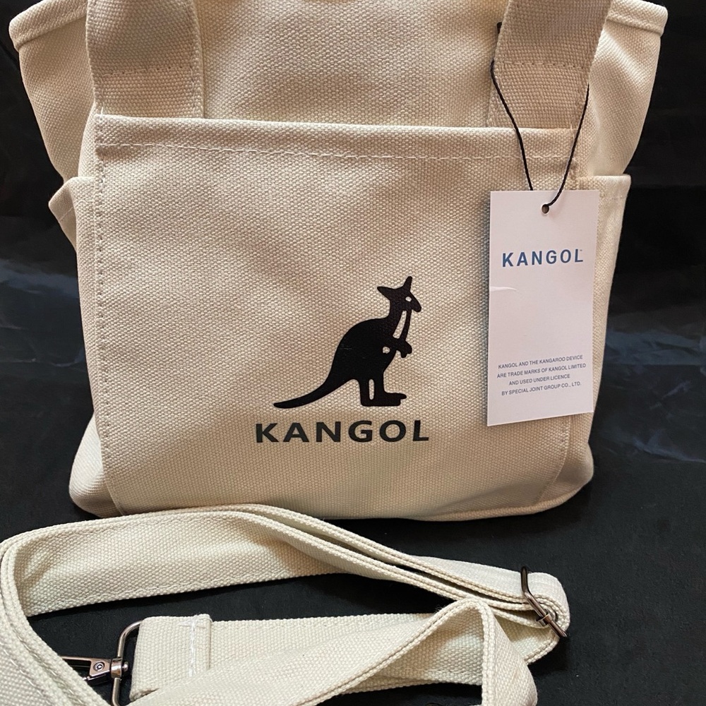 Kangol Beige Canvas Tote Bag